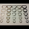 10 D-Ringe flach massiv D-Ring 15mm 20mm 25mm 30mm 35mm 40mm silber antik schwarz gold kupfer alu